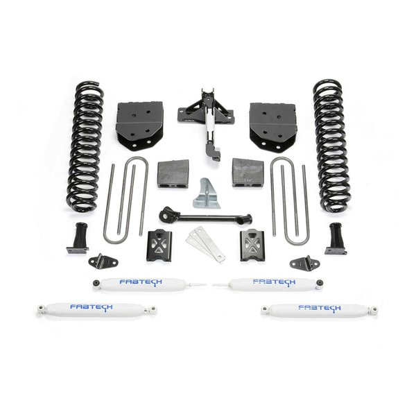 Fabtech 08-C F250/F350/F450/F550 4WD 6IN SUSPENSION SYSTEM COIL BOX KIT - BLAC FTS22024BK